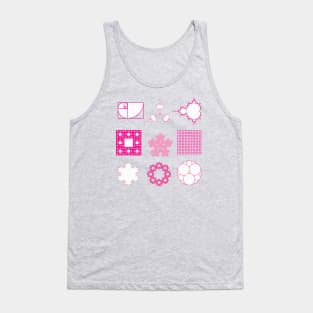 9 Fractals- pink Tank Top